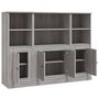 Voir la diapositive 5 : VIDAXL Buffets 3 pcs sonoma gris bois d ingénierie