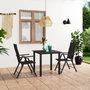 Voir la diapositive 1 : VIDAXL Ensemble a manger de jardin 3 pcs noir
