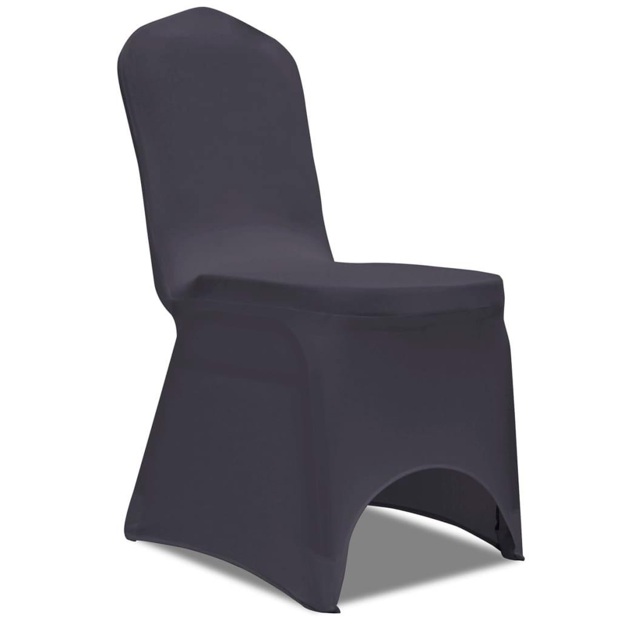 Voir la diapositive 2 : VIDAXL Housse de chaise extensible 6 pcs anthracite