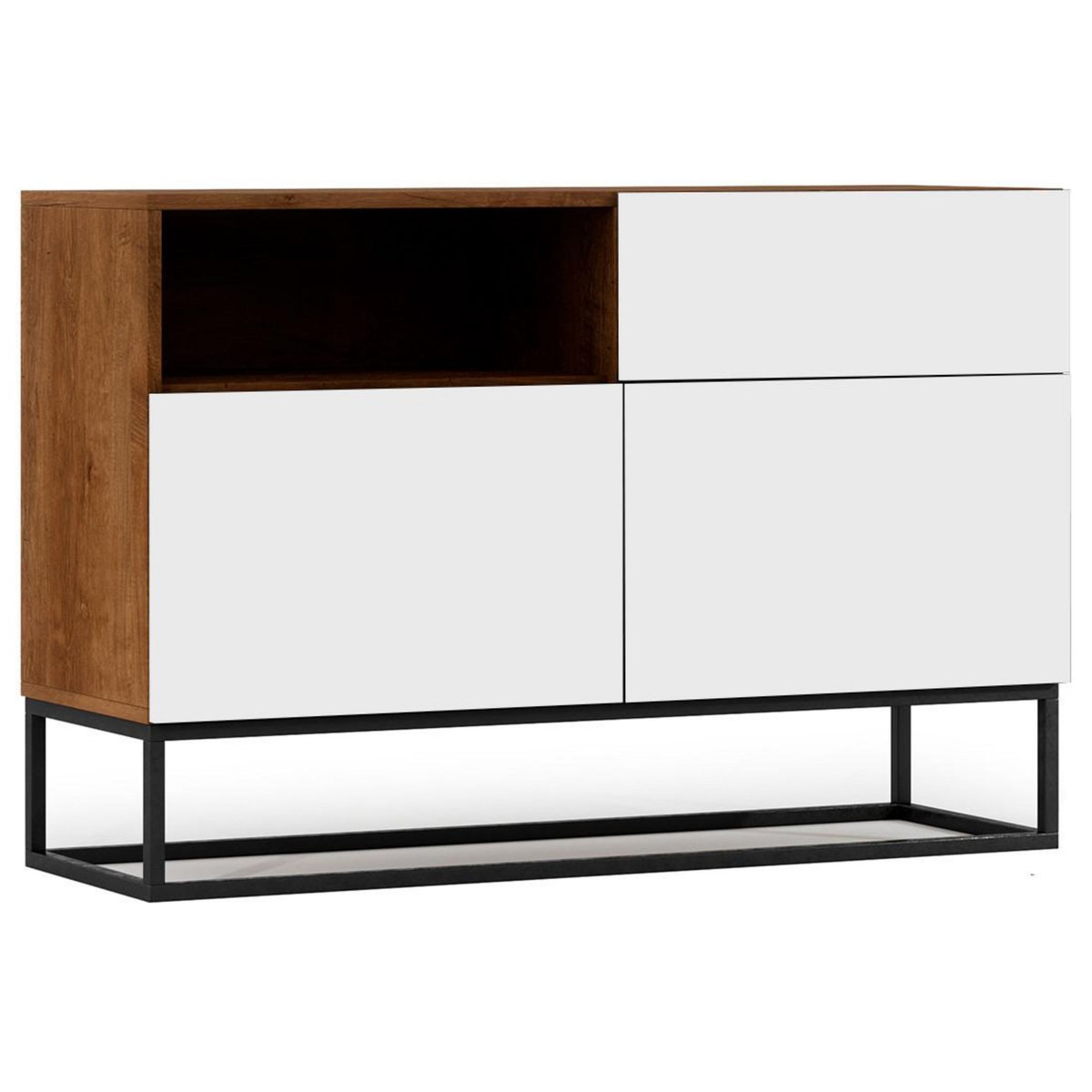 BEST MOBILIER Roman - buffet bas - 2 portes - 120 cm