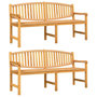 Voir la diapositive 3 : VIDAXL Ensemble a manger de jardin 3 pcs Bois de teck massif