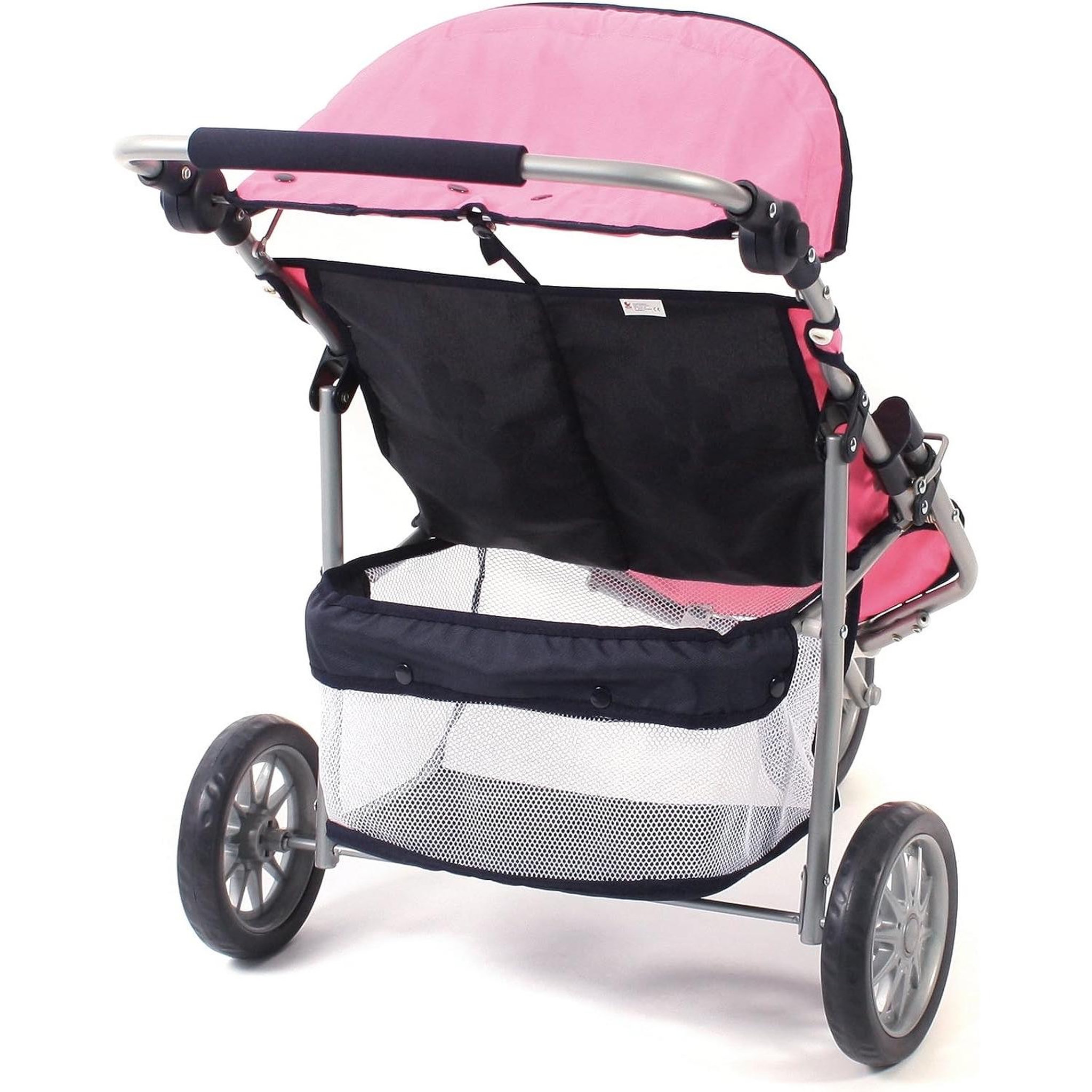 Voir la diapositive 2 : BAYER CHIC 2000 Poussette Jogger 3 roues pour poupées jumelles rose bleu foncé