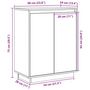Voir la diapositive 6 : VIDAXL Buffet Blanc 60x34x75 cm Bois massif de pin
