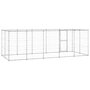 Voir la diapositive 4 : VIDAXL Chenil exterieur Acier galvanise avec toit 12,1 m²
