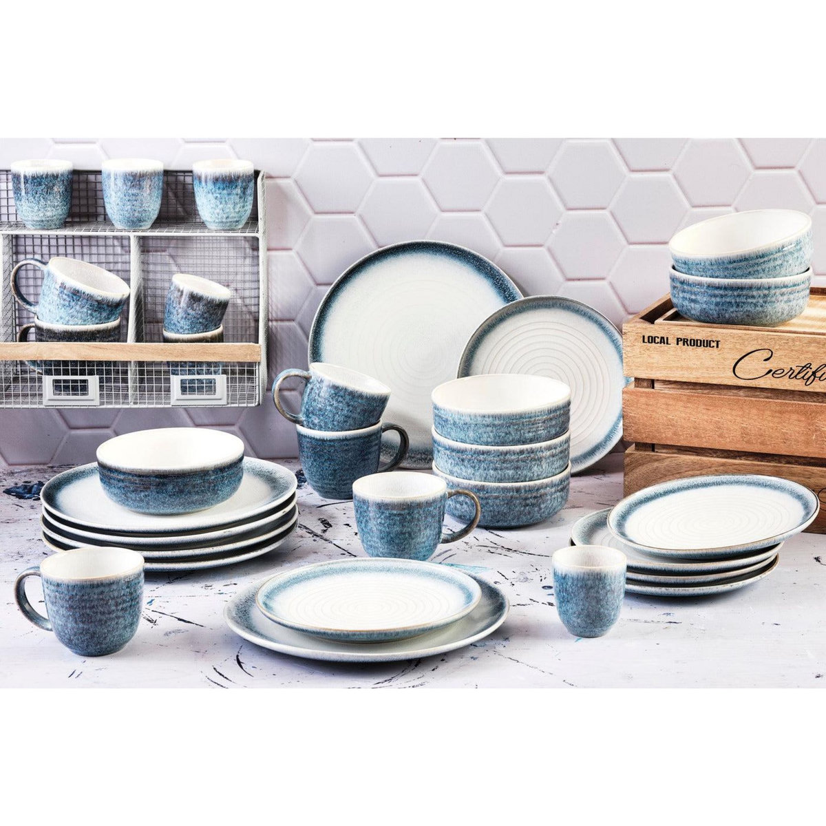 BJORN Service Complet COSMOS - 30 pièces - Azur