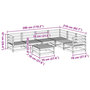 Voir la diapositive 6 : VIDAXL Salon de jardin 7 pcs bois massif sapin de douglas