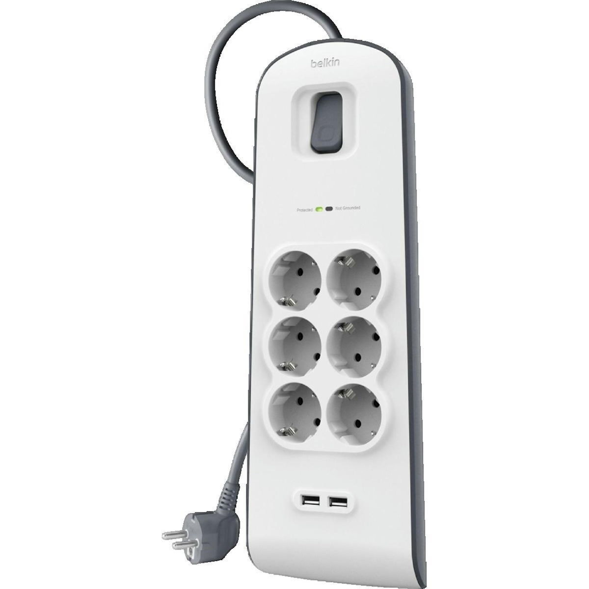 Belkin Multiprise Belkin avec protection contre les surtensions - 6 prises - blanc