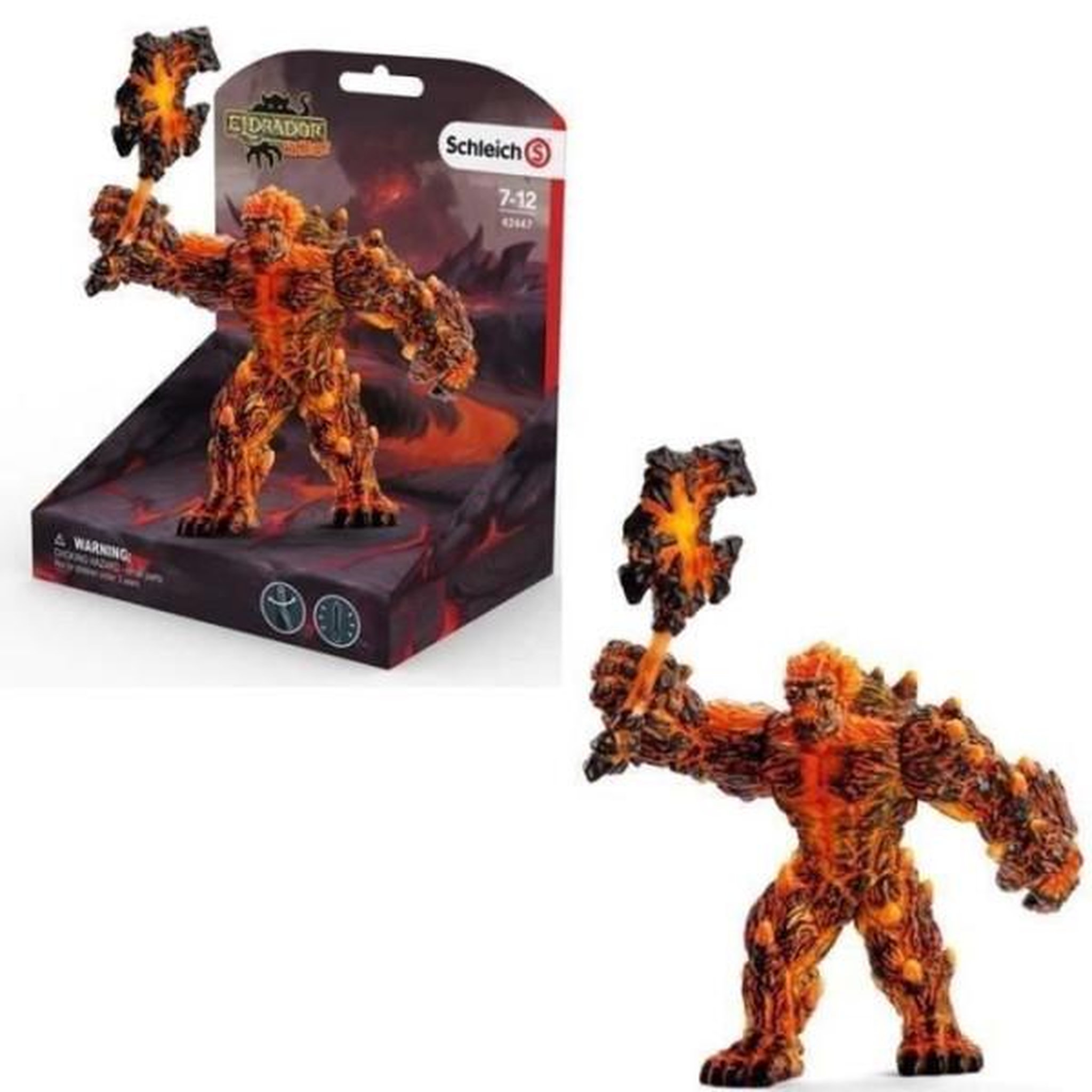 Voir la diapositive 2 : Schleich Golem de lave avec arme, Schleich 42447 Eldrador Creature, Figurine d'action tres durable, Des 7 ans
