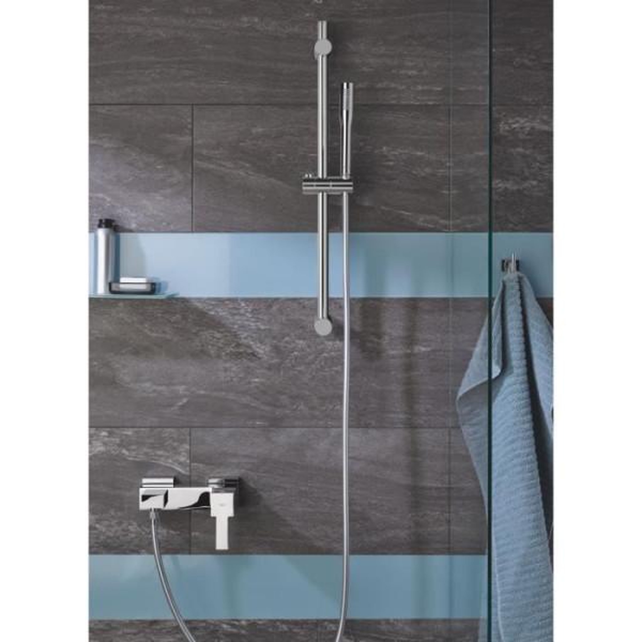 Voir la diapositive 3 : Grohe Pommeau de douche grohe vitalio get stick - 1 jet - technologie anti-brûlure et économie d'eau - chromé