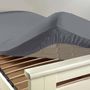 Voir la diapositive 2 : Paris Prix Drap Housse  Lina  90x190cm Gris