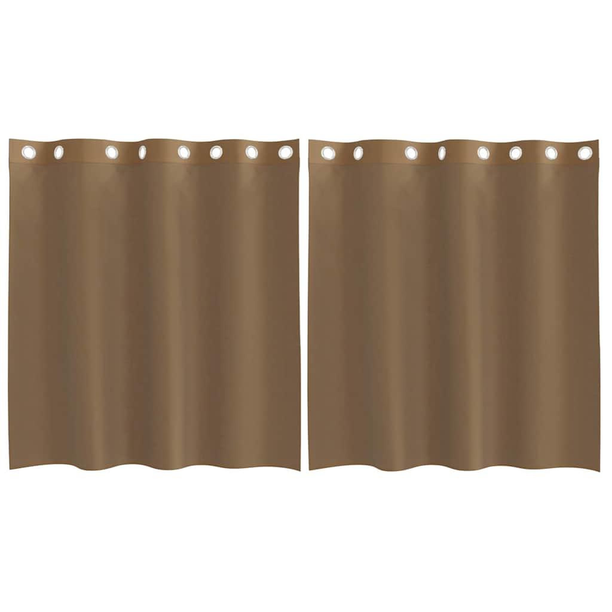 Voir la diapositive 2 : VIDAXL Rideaux en voile avec œillets 2 pcs marron clair