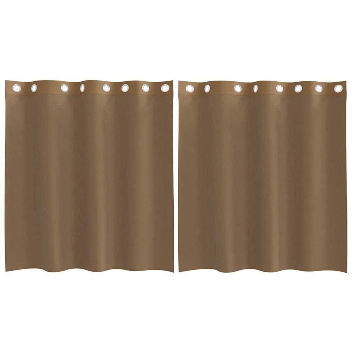 VIDAXL Rideaux en voile avec œillets 2 pcs marron clair