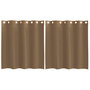 Voir la diapositive 2 : VIDAXL Rideaux en voile avec œillets 2 pcs marron clair