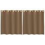 Voir la diapositive 2 : VIDAXL Rideaux en voile avec œillets 2 pcs marron clair