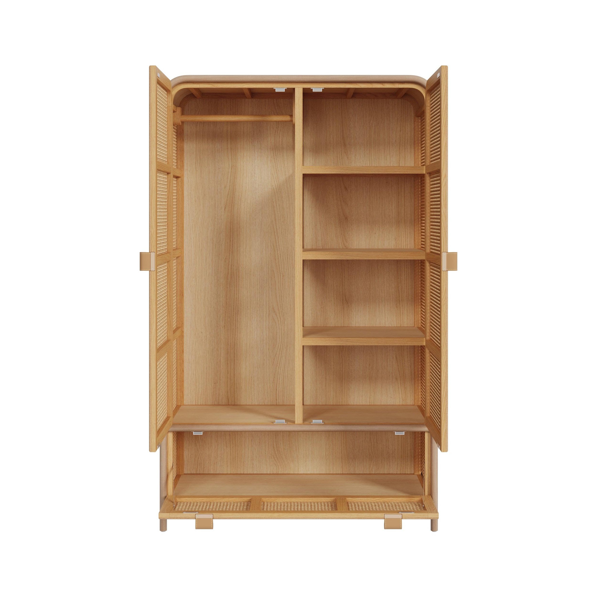 Voir la diapositive 6 : MAISON PAVANE Armoire en bois massif de pin et de teck-alata