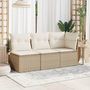 Voir la diapositive 3 : VIDAXL Canape de jardin sans accoudoirs coussins beige resine tressee