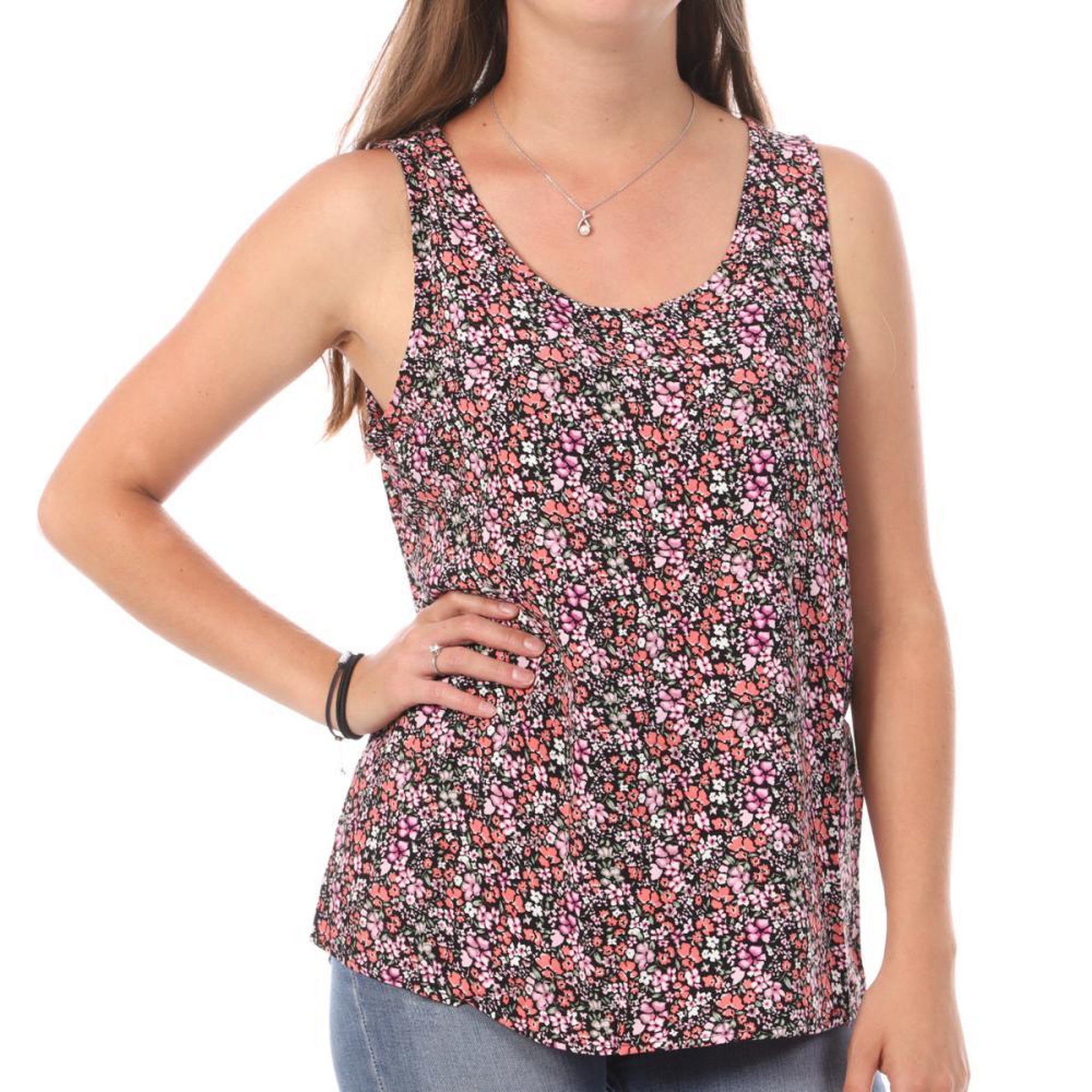 Vero Moda Débardeur Imprimé Rose/ Femme Vero Moda Easy. Coloris disponibles : Noir