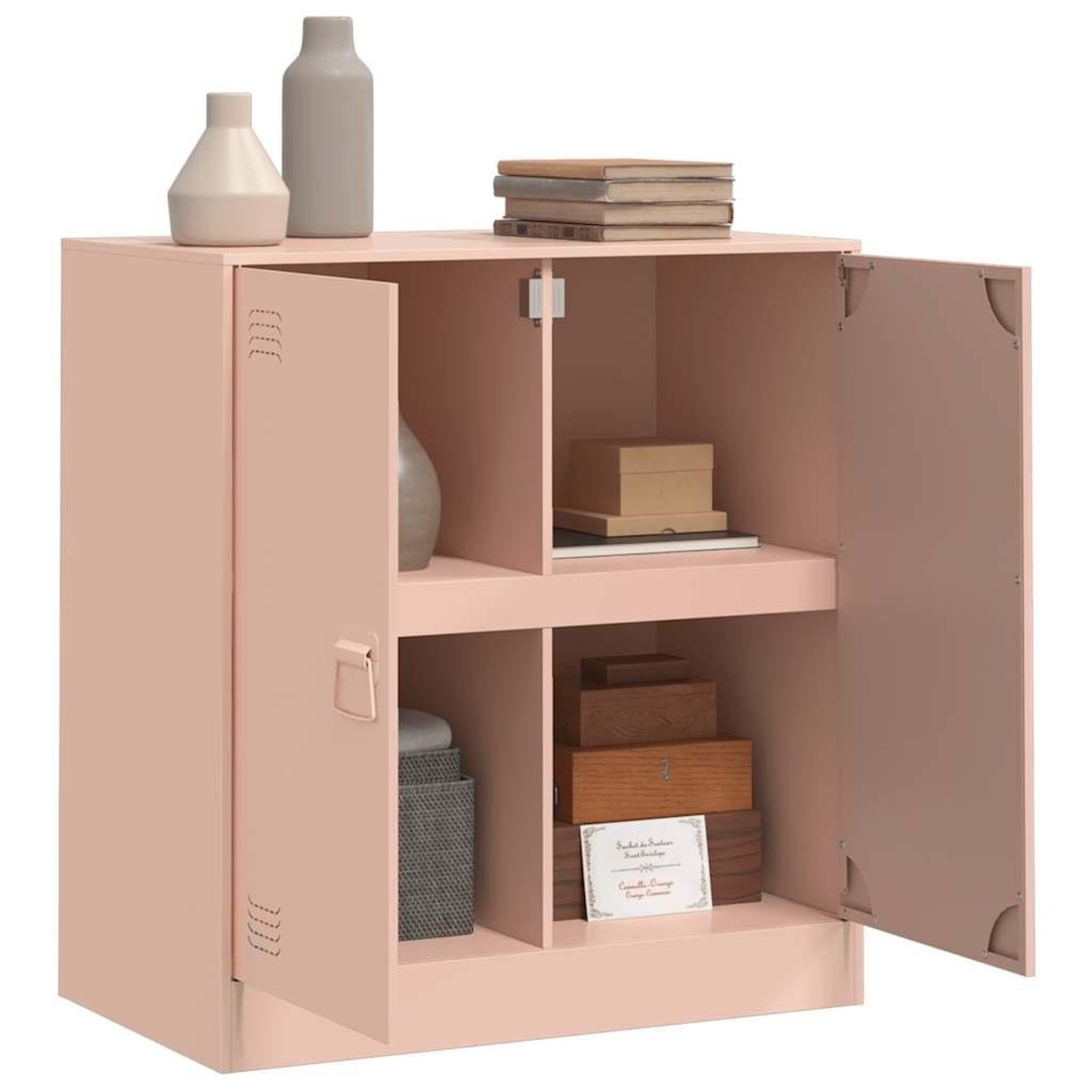 Voir la diapositive 4 : VIDAXL Buffet rose 67x39x73 cm acier