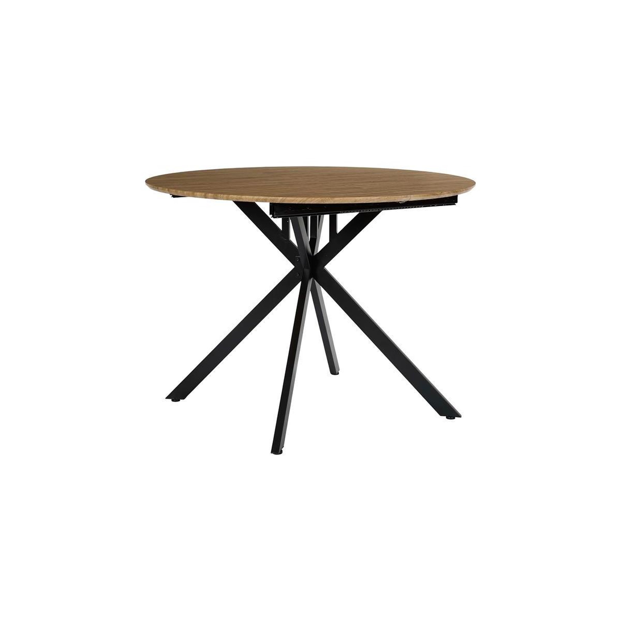 The Home Deco Factory Table à manger extensible  heritage  110-200cm marron & noir