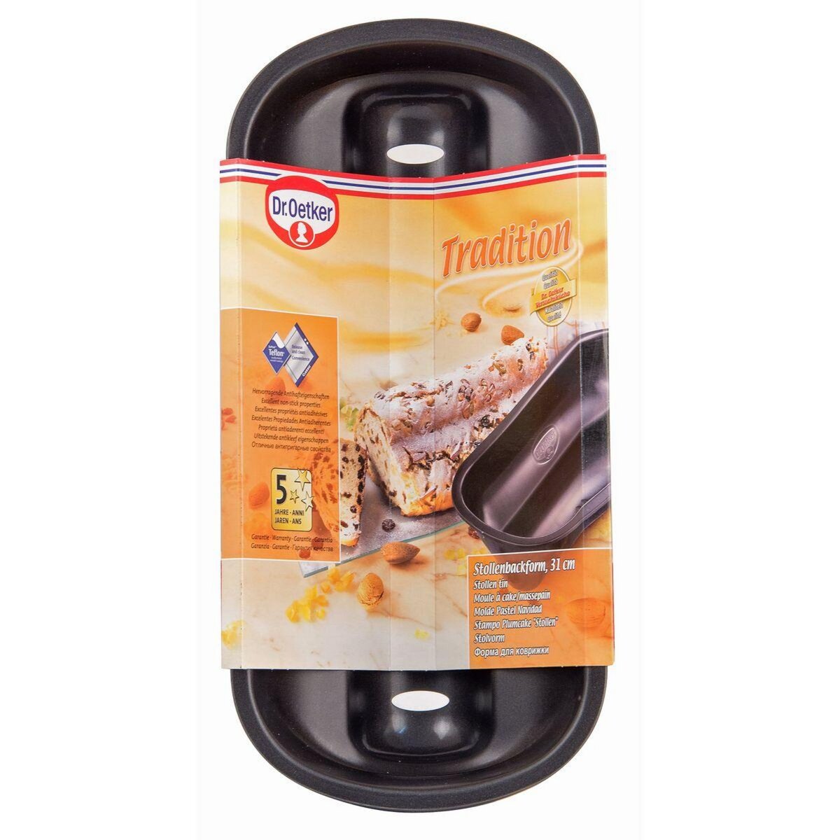 DR.OETKER Ensemble de 2 Moules à stollen type Moules à pain 31 x 10 cm Dr Oetker Tradition