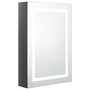 Voir la diapositive 2 : VIDAXL Armoire de salle de bain à miroir LED gris brillant 50x13x70 cm