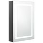 Voir la diapositive 2 : VIDAXL Armoire de salle de bain à miroir LED gris brillant 50x13x70 cm