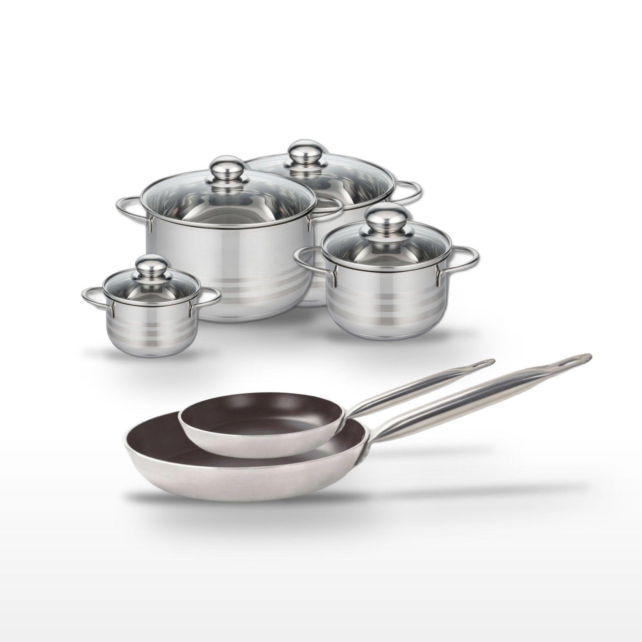 ELO Lot poêles 24/32 cm et faitouts 12/16/20/24 cm elo bistro line