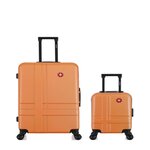 SWISS KOPPER SWISS KOPPER - LOT DE 2 - Valises grand format et cabine XXS USTER. Coloris disponibles : Noir, Bleu, Orange, Gris