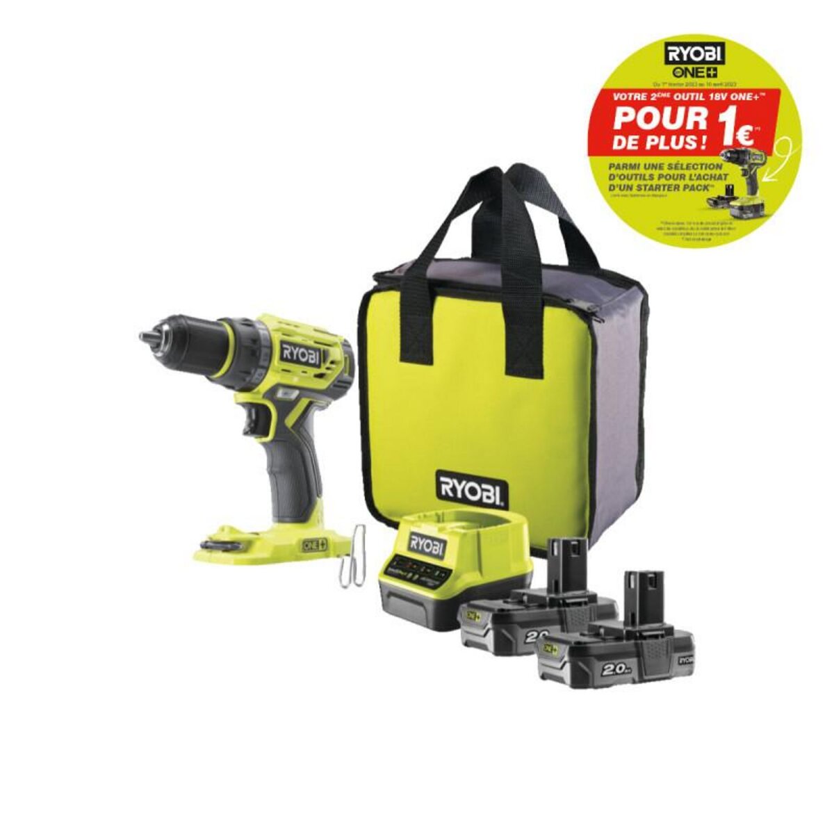 Perceuse visseuse Ryobi R12DD-220S 12 V 30 Nm