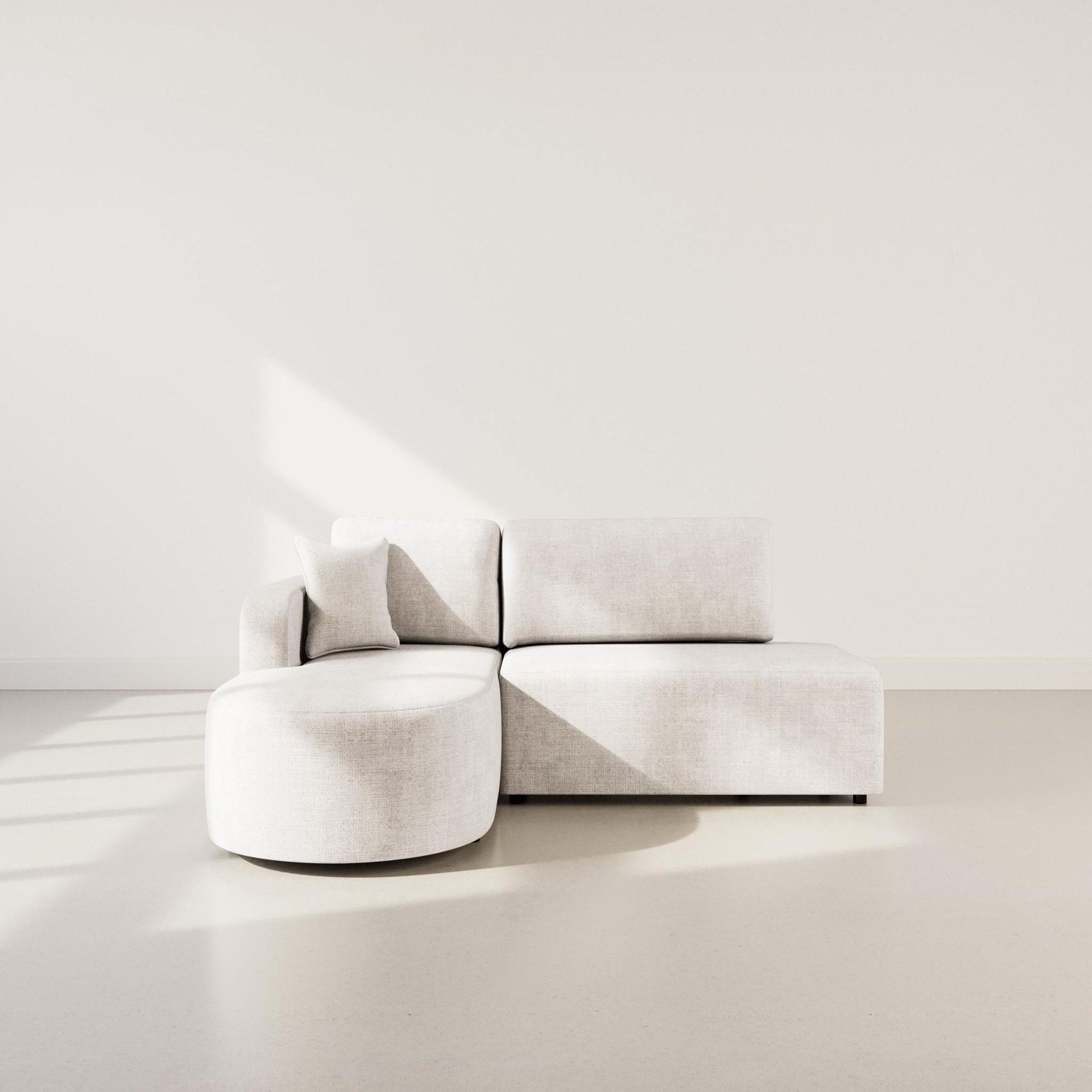 Voir la diapositive 5 : BEST MOBILIER Miro - canapé d'angle gauche 4 places convertible avec coffre en velours texturé