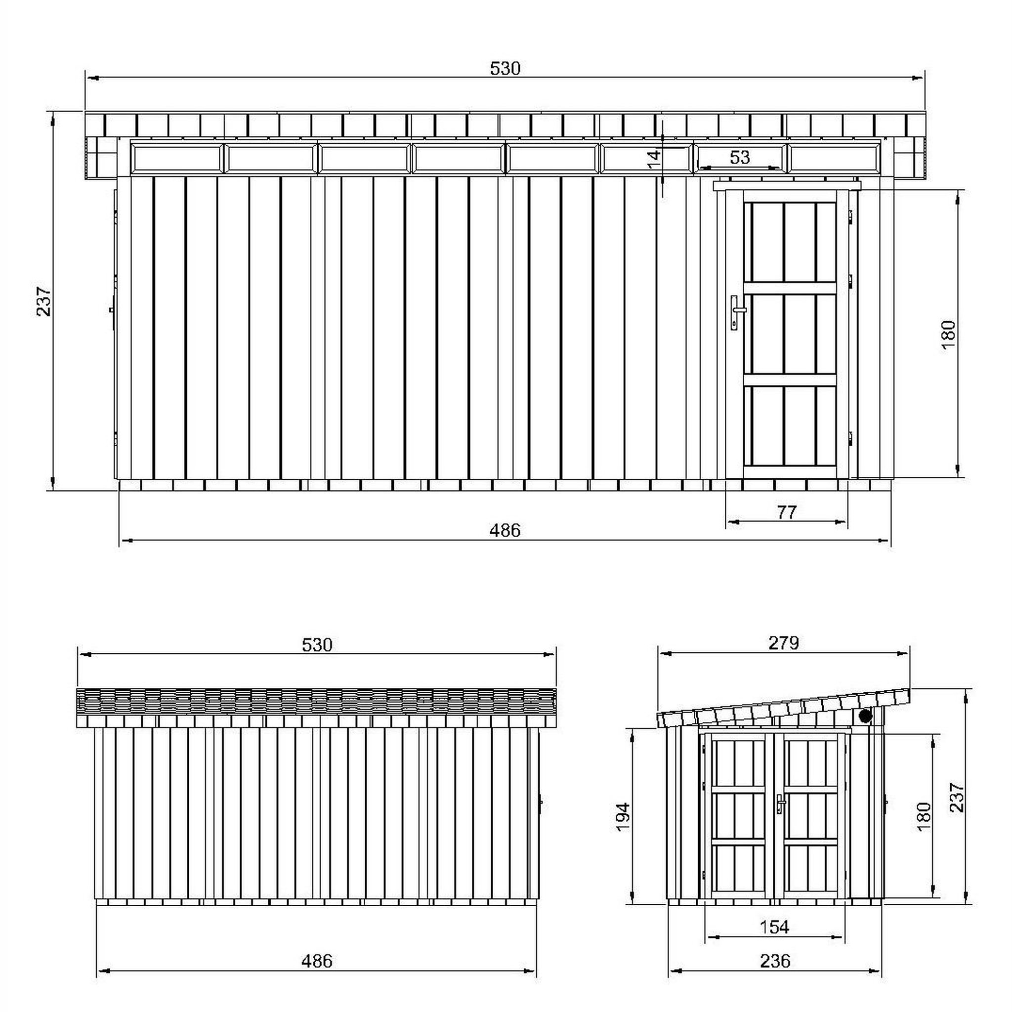 Voir la diapositive 3 : TIMBELA Abri de Jardin Qualité Premium 8.52+2.95 m² M905C