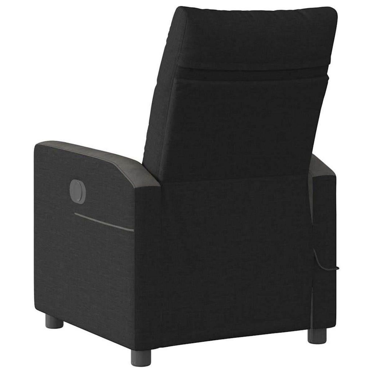 VIDAXL Fauteuil de massage inclinable Noir Tissu