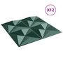 Voir la diapositive 4 : VIDAXL Panneaux muraux 12 pcs vert 50x50 cm XPS 3 m² origami