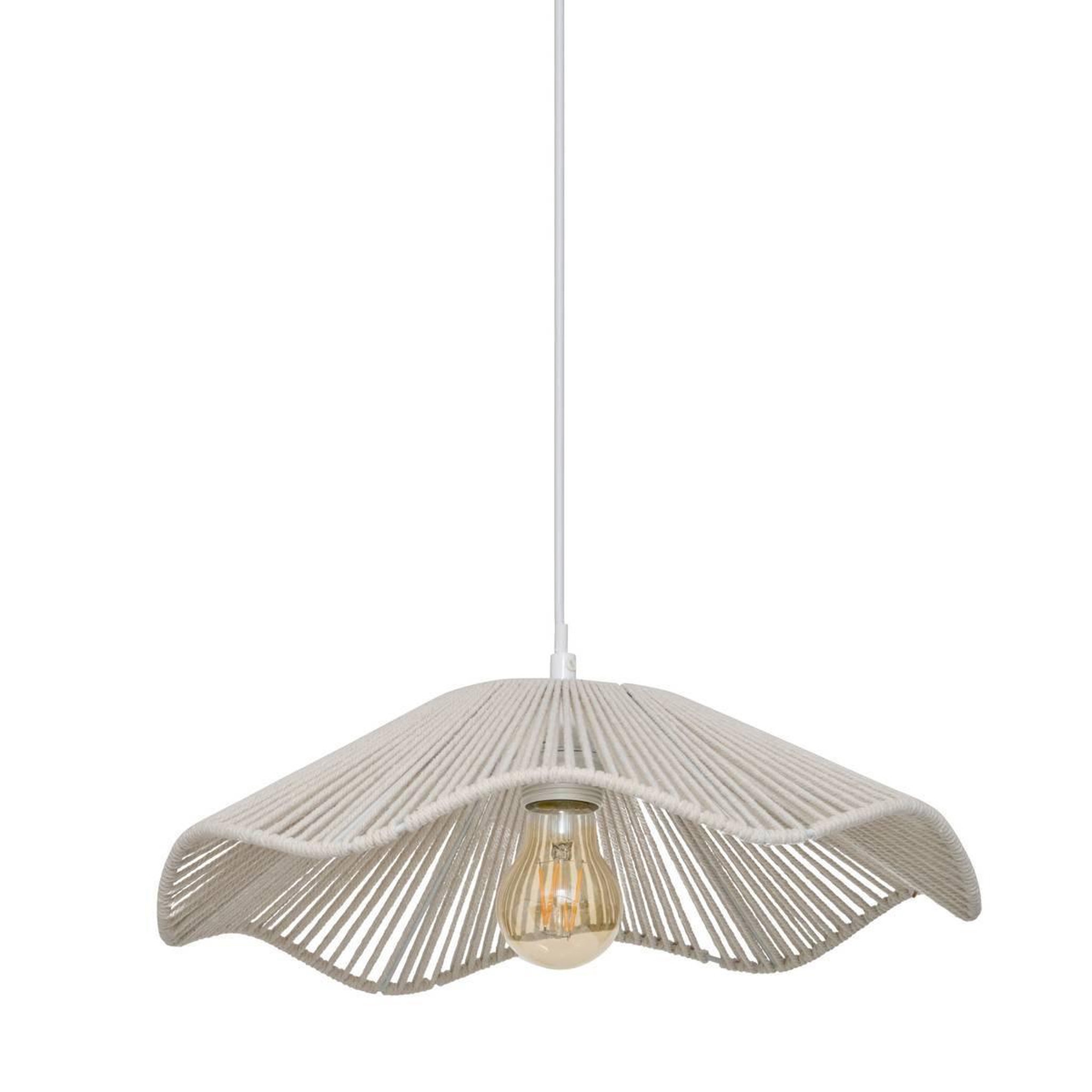 Voir la diapositive 3 : ATMOSPHERA Lampe Suspension Ondulée  Galt  38cm Blanc
