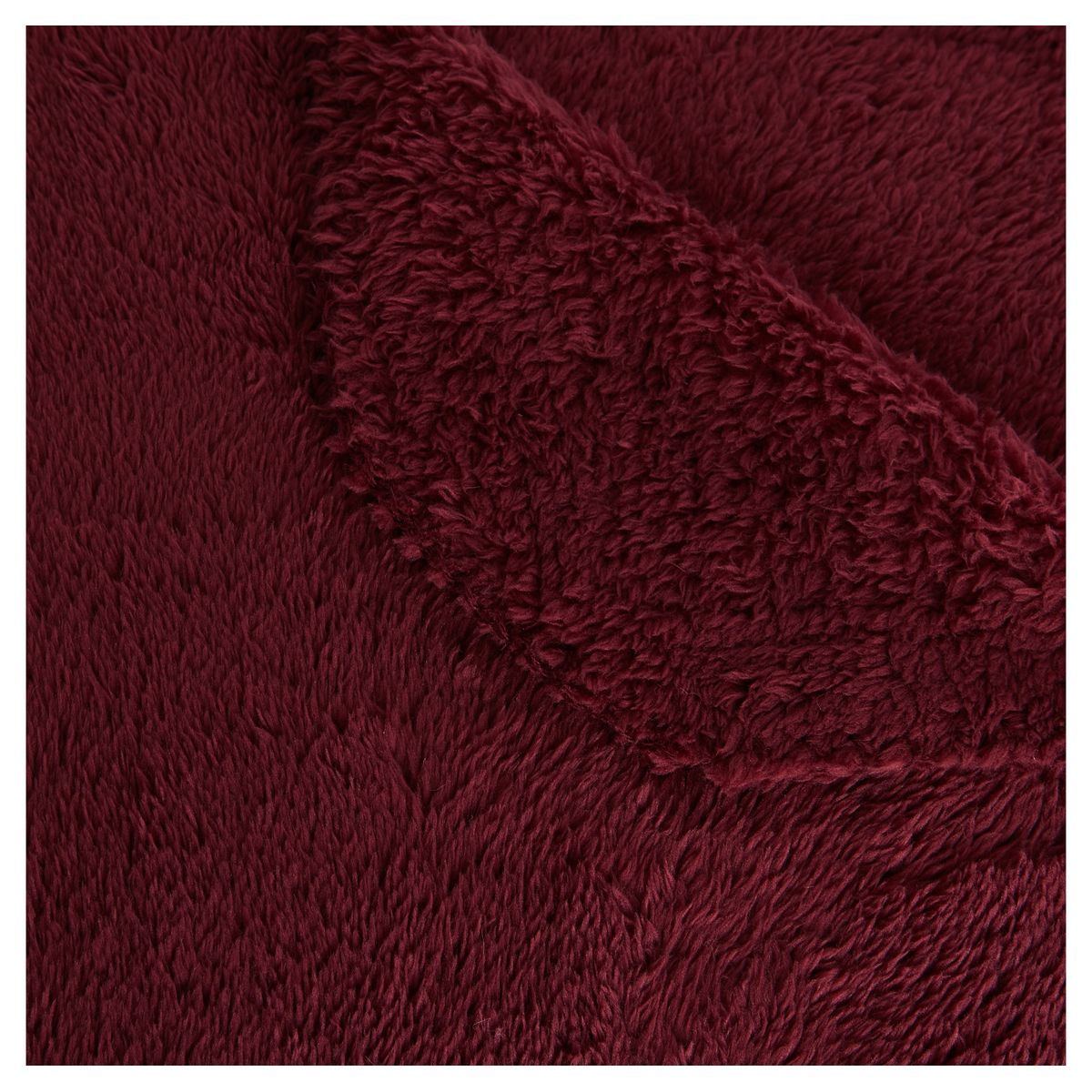 ACTUEL Plaid uni en sherpa en polyester