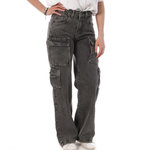 MONDAY PREMIUM Jean Gris/ Femme Cargo Monday Premium Wide. Coloris disponibles : Noir