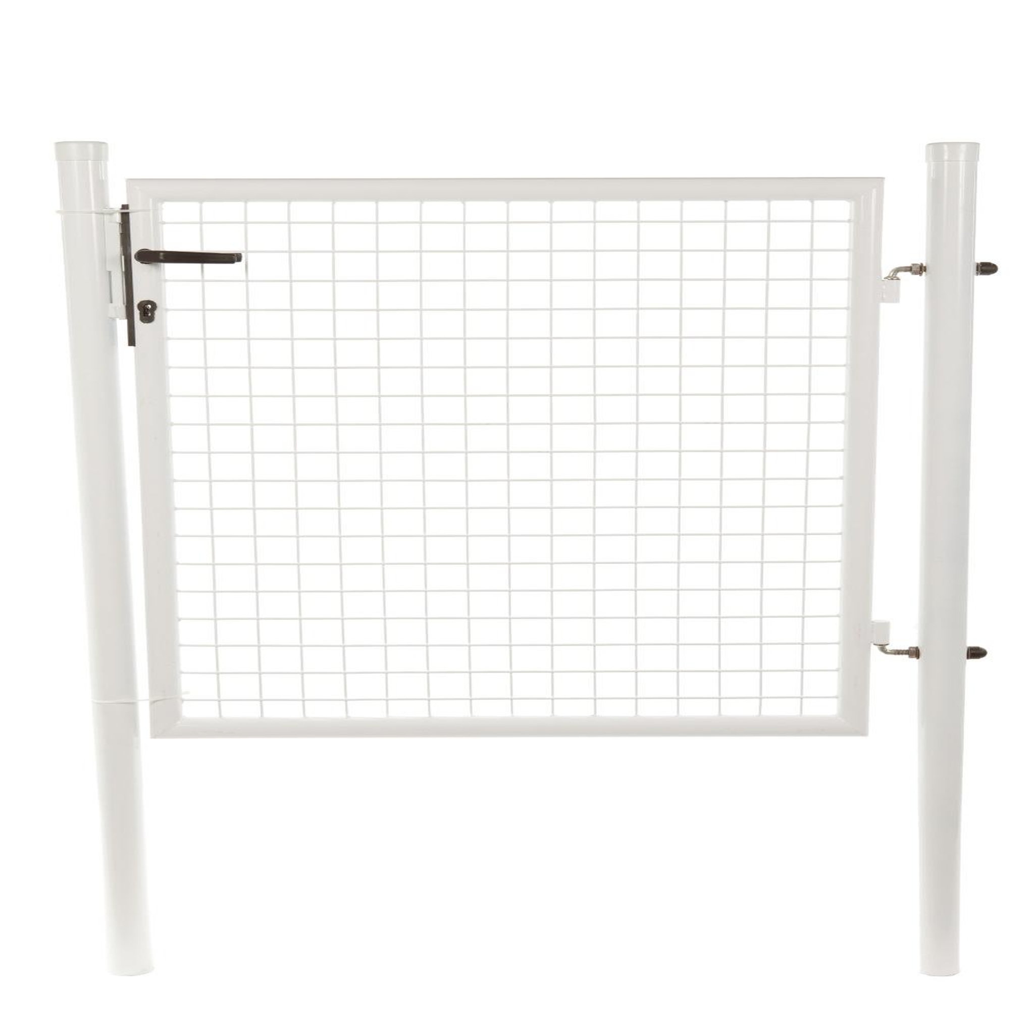 CENTRALE BRICO Portillon grillagé BLANC - H. 1,50 x L. 1,00 m + serrure