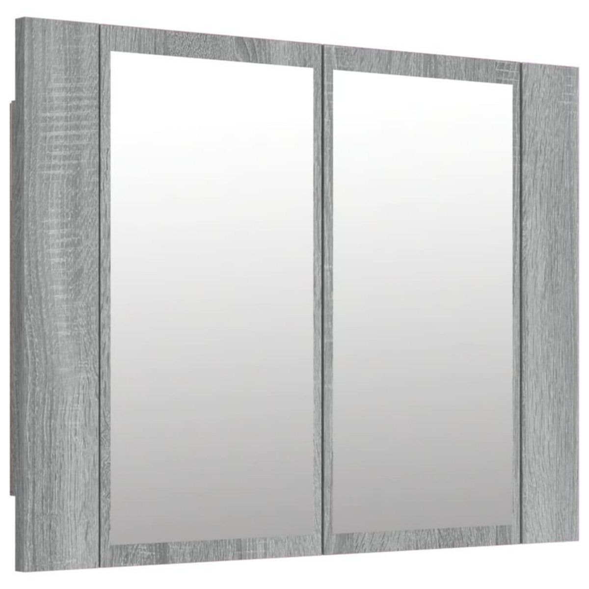 VIDAXL Armoire a miroir LED Sonoma gris 60x12x45 cm Bois d'ingenierie