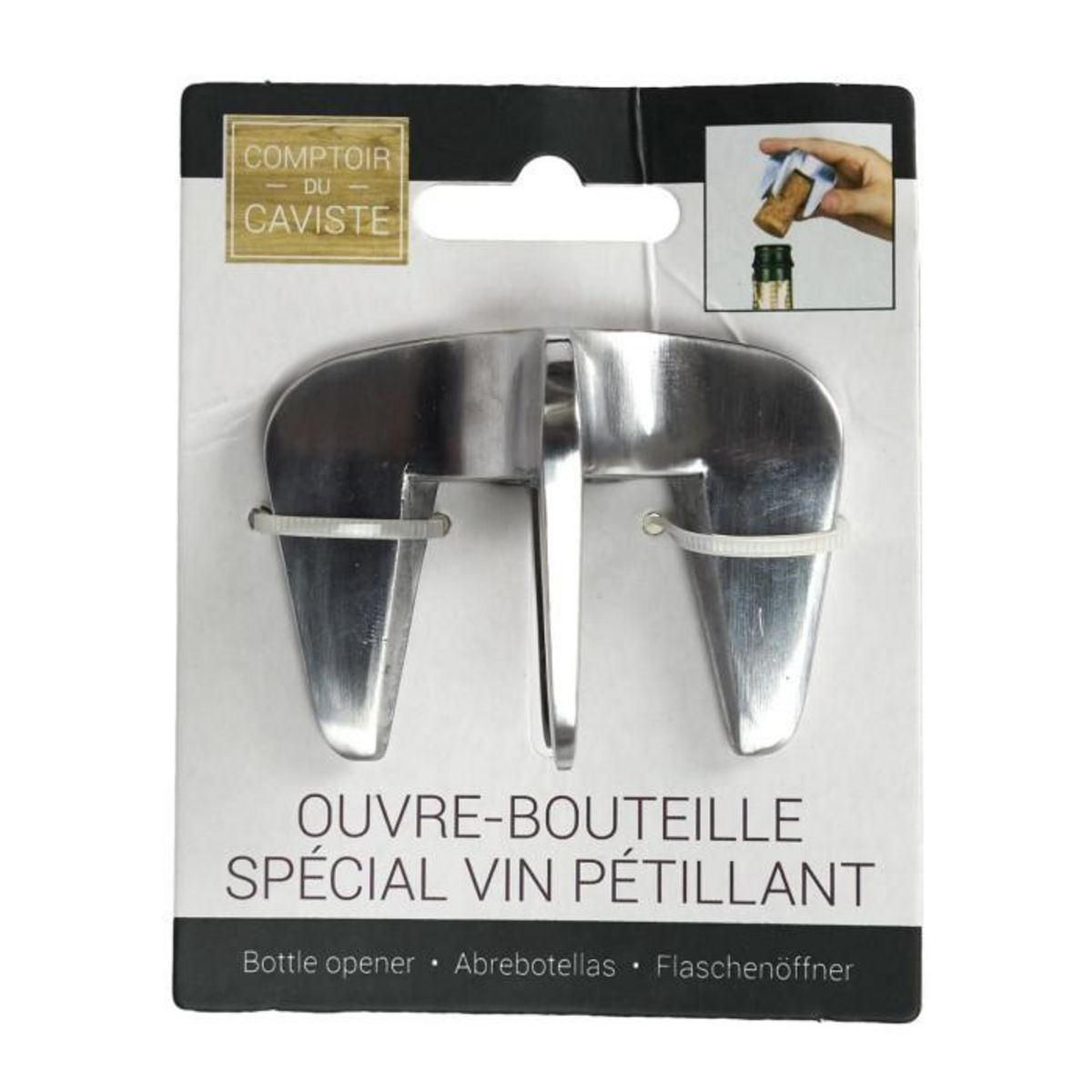 Paris Prix Tire-Bouchon en Métal  Vin Pétillant  6cm Argent