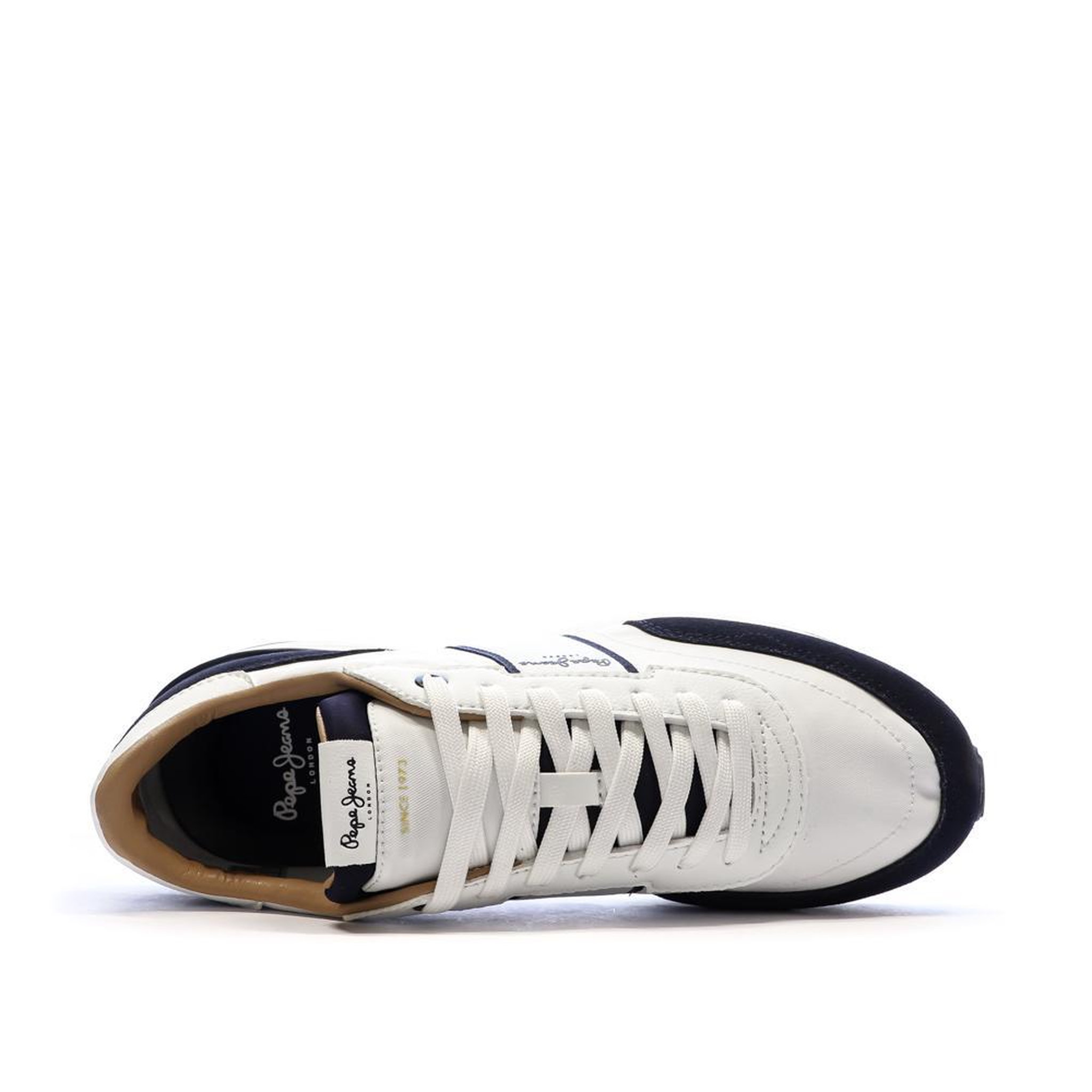 Voir la diapositive 4 : Pepe Jeans Baskets Blanches/Noires Homme Pepe jeans Buster