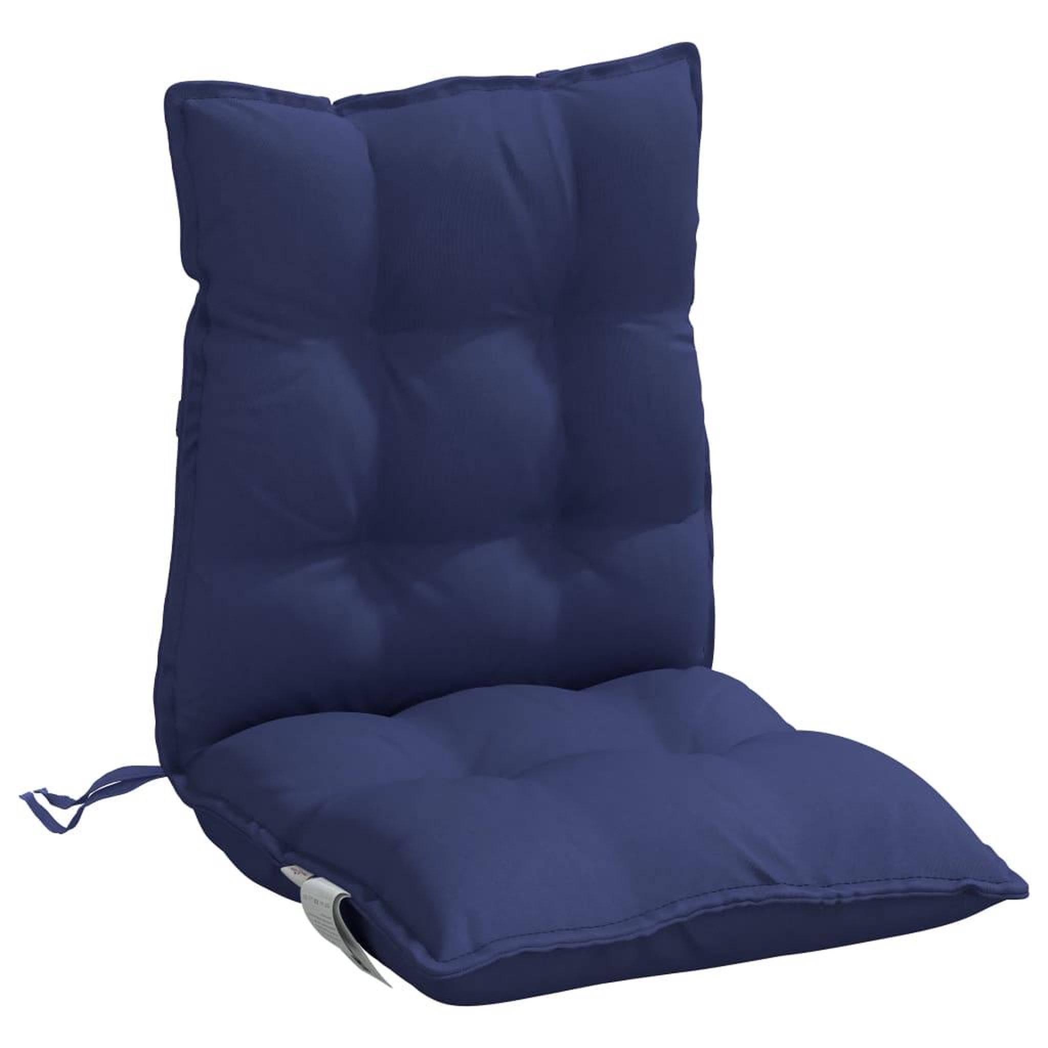 Voir la diapositive 5 : VIDAXL Coussins de chaise a dossier bas lot de 6 bleu marine