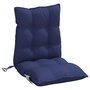 Voir la diapositive 5 : VIDAXL Coussins de chaise a dossier bas lot de 6 bleu marine