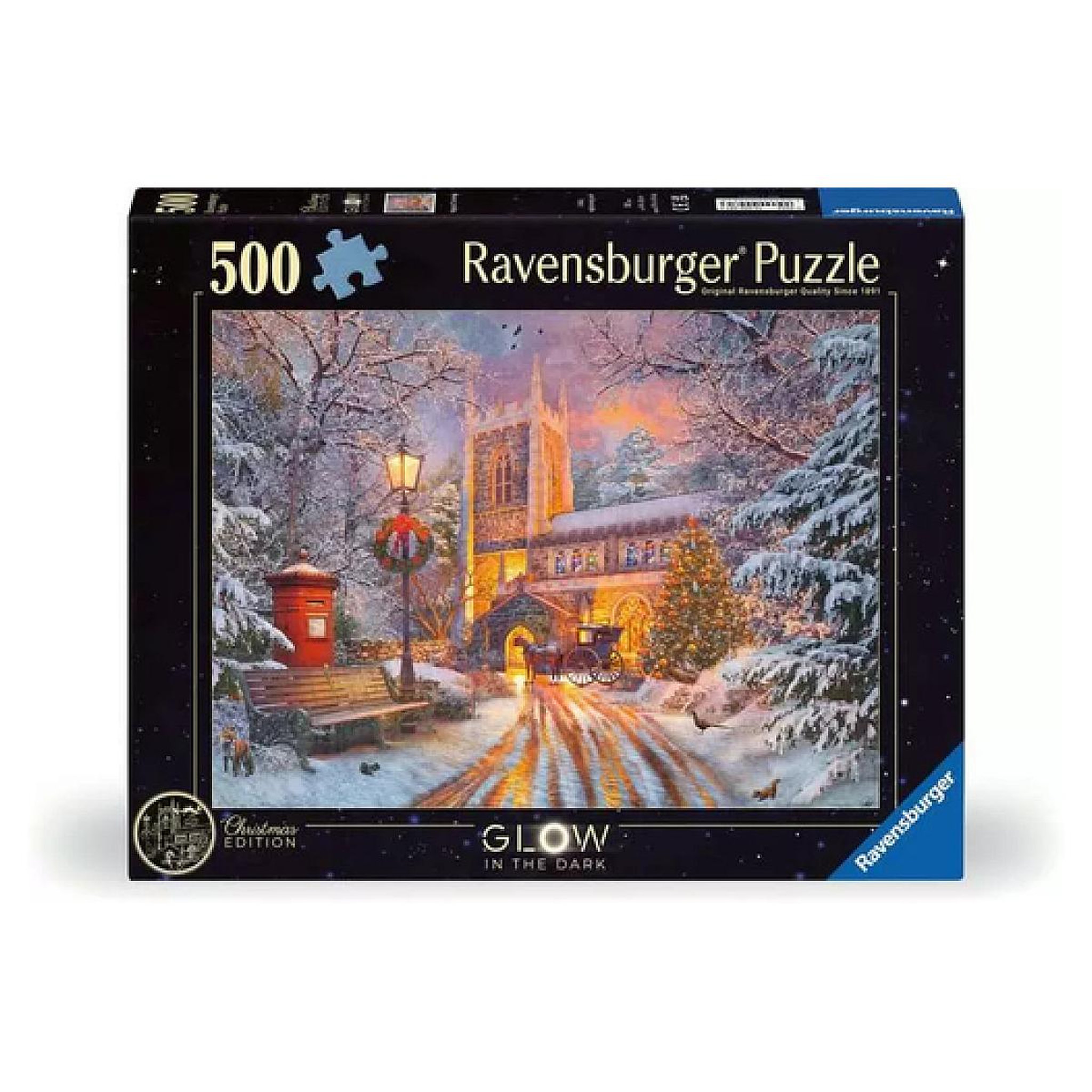 Nathan Puzzle de 500 pièces un noël étincelant – collection glow in the dark – nathan