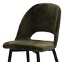Voir la diapositive 2 : Rendez vous déco Lot de 2 chaises noires en velours et pieds en métal - Pénélope
