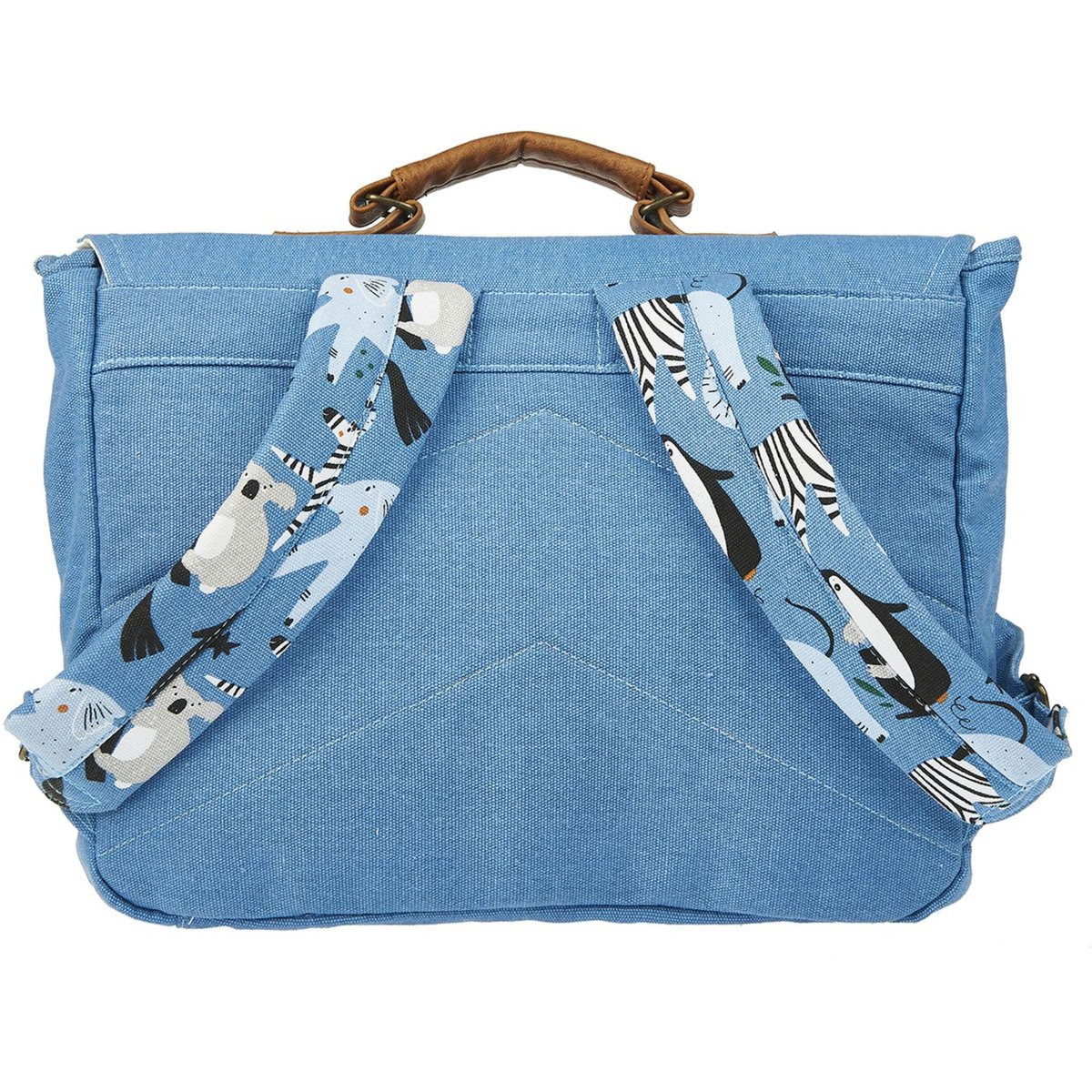 Cartable 36 cm CP/CE1/CE2 bleu EC-OOOH! ANIMALS CARTON