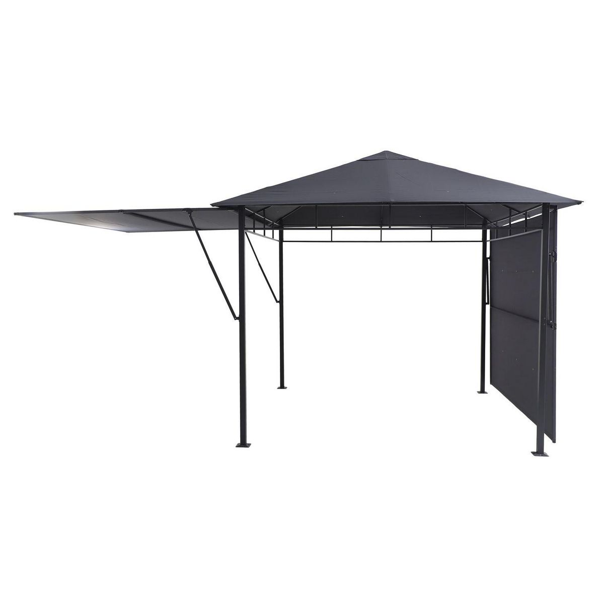 HESPERIDE Tonnelle de jardin Omelya - L. 300 x l. 300 cm - Ardoise