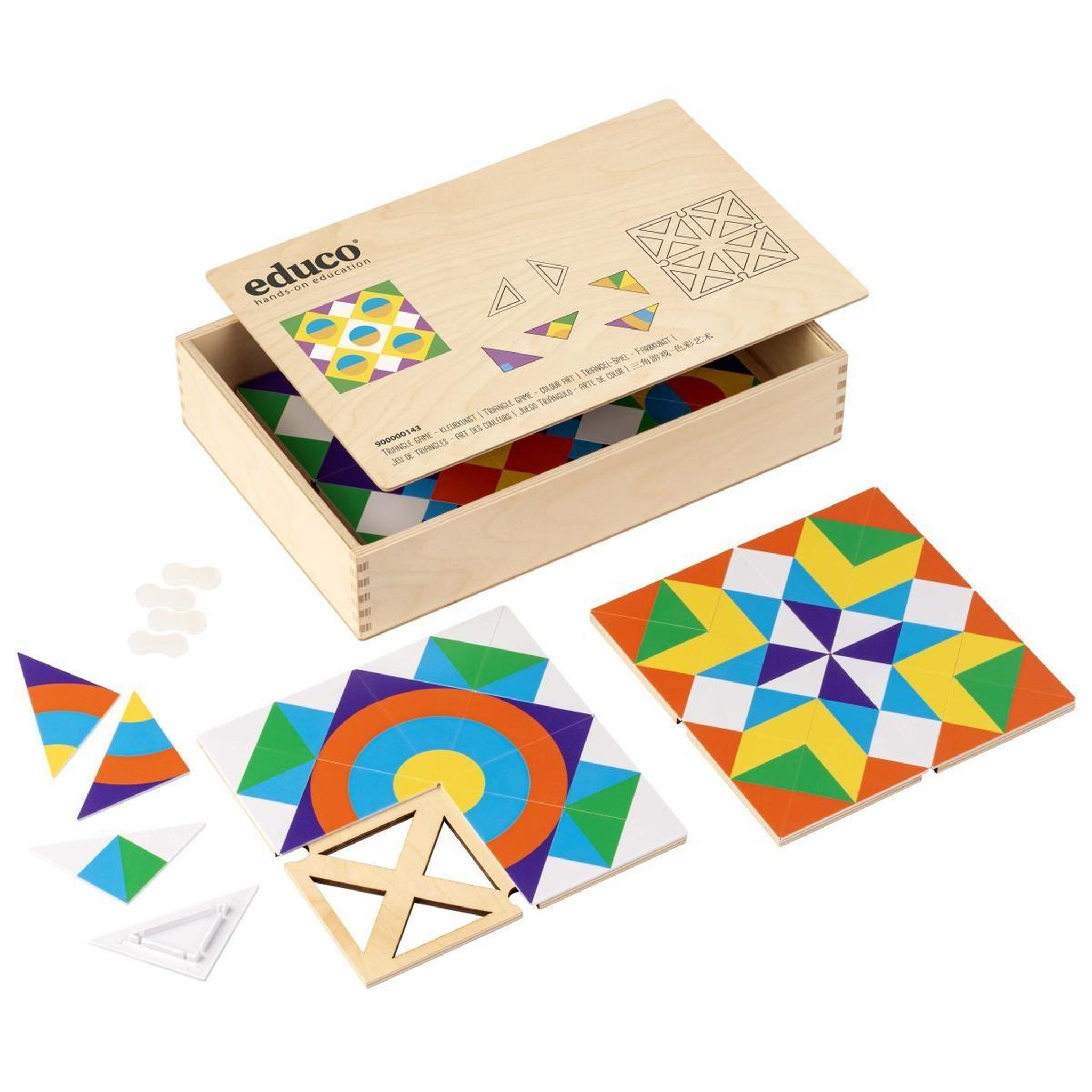 EDUCO Jeu de triangles - art des couleurs