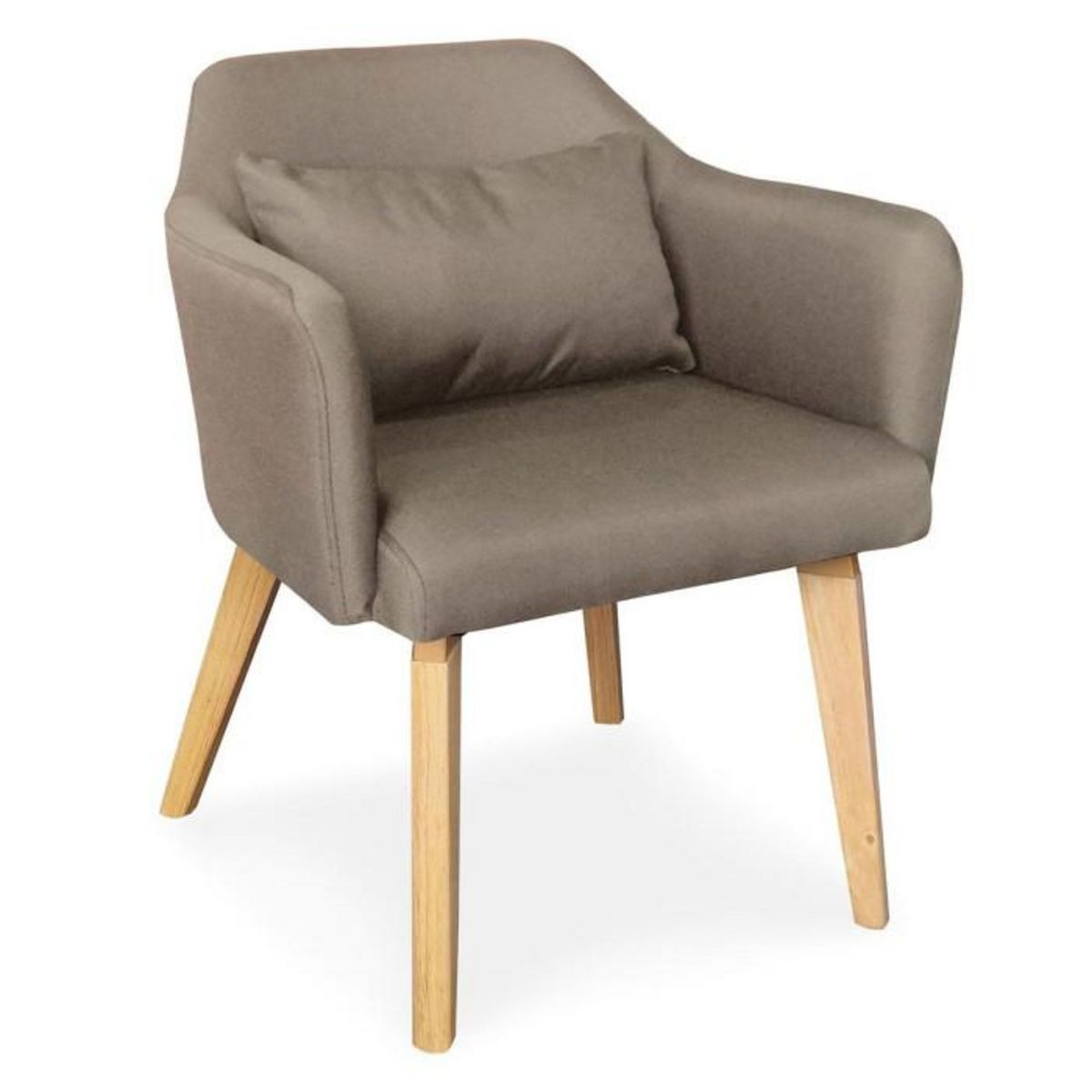 Paris Prix Fauteuil Scandinave en Tissu  Nari  70cm Taupe