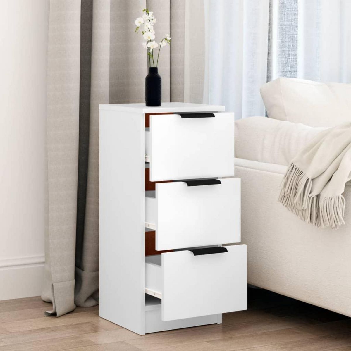 VIDAXL Buffet Blanc 30x30x70 cm Bois d'ingenierie