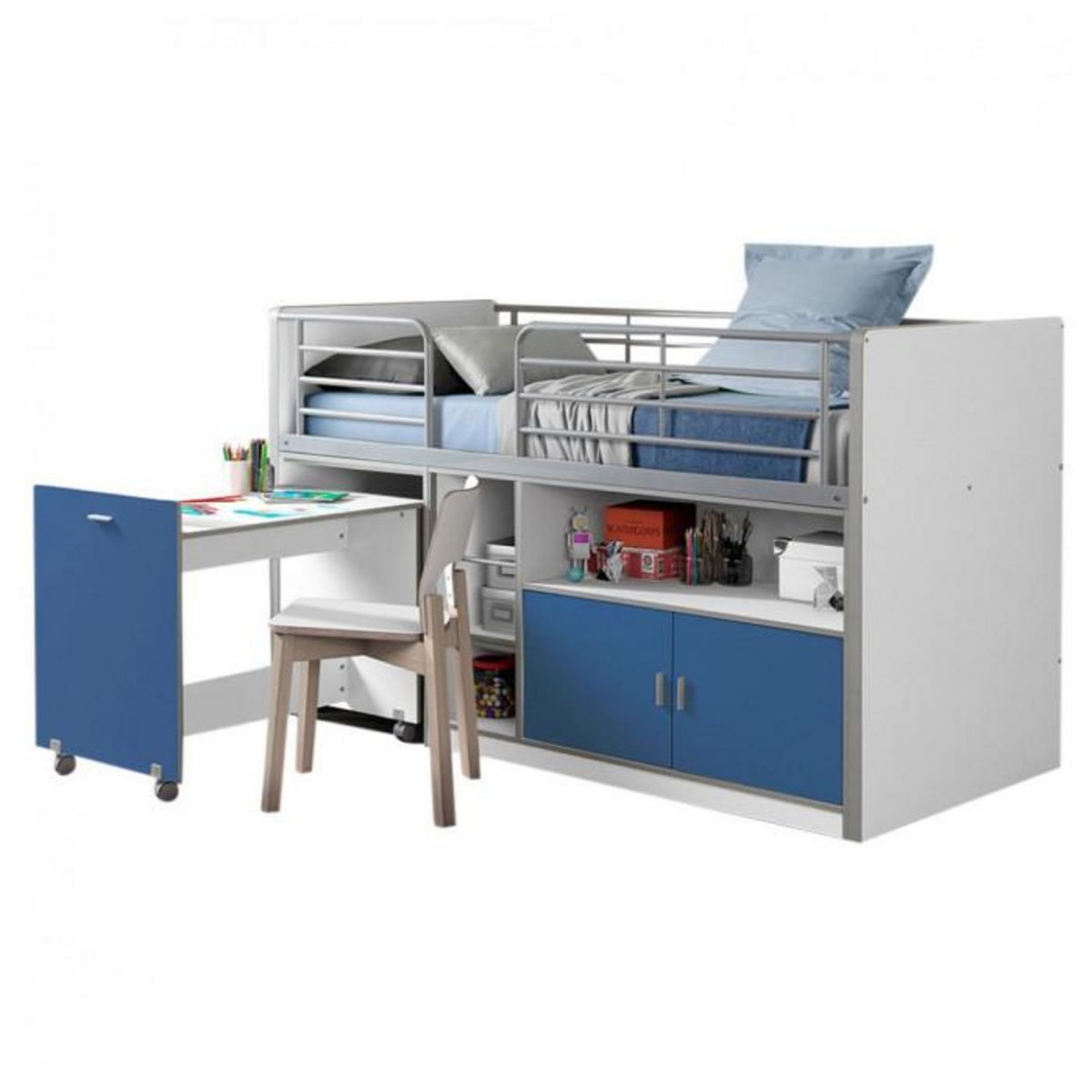 Paris Prix Lit Combiné Compact  Bonny  90x200cm Bleu